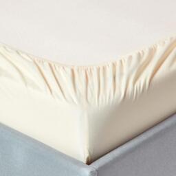 200 Thread Count Egyptian Cotton Fitted Sheet - Cream / Superking - thumbnail 2