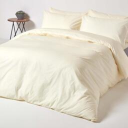 200 Thread Count Egyptian Cotton Fitted Sheet - Cream / Superking - thumbnail 3