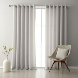 19 mm Extendable Metal Curtain Poles - Brushed Steel / 120cm - thumbnail 2