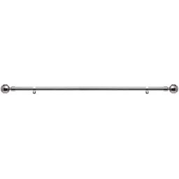 19 mm Extendable Metal Curtain Poles - Brushed Steel / 120cm - thumbnail 3