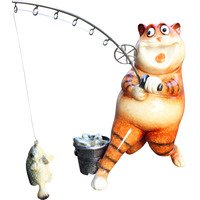 Fat Cat Caught a Fish - Orange