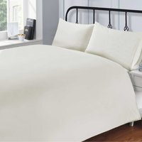 200 Thread Count Cotton Percale Fitted Sheet - Cream / Single