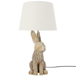Driftwood Effect Rabbit Lamp - Neutral - thumbnail 3