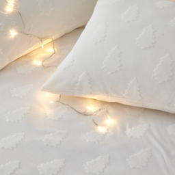 Tufted Festive Tree Duvet Cover Set - Snow / Double - thumbnail 4