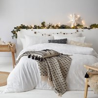 Tufted Festive Tree Duvet Cover Set - Snow / Double - thumbnail 1
