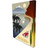 'Summer Road' Graphic Art on Canvas - Yellow / 91cm / 61cm - thumbnail 1