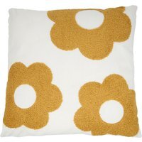 Bloom Tufted Cushion - Ochre - thumbnail 1