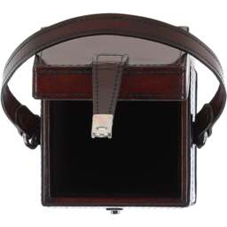 Leather Premium Wine Bottle Case with Strap - Chestnut - thumbnail 2