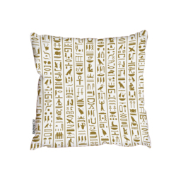 Ancient Egyptian Hieroglyphs Outdoor Cushion - Brown / 60cm - thumbnail 2