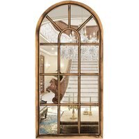 35X71Cm Brushed CopperBronze Arched Window Style Wall Mirror - Copper