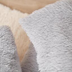 Pack of Fluffy Fleece Cushion Covers - Silver / 55cm / 4 - thumbnail 3