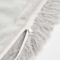 Pack of Fluffy Fleece Cushion Covers - Silver / 55cm / 4 - thumbnail 2