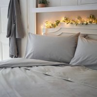 Deyongs Southwick Super King Fitted Sheet - Grey / Double / washed separately and before first use. Optical brightener detergents may affect the colou