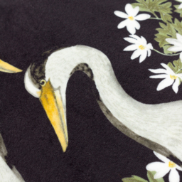 Braywick Printed Velvet Cushion - Cranes / 80 Feather 20 Polyester - thumbnail 4