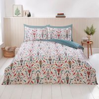 Nutcracker Polyester Microfibre Reversible Duvet Set With Pillowcase - Multi / King