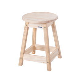 Tramontina Natural Pine Wood Stool - Natural Wood / 46.5cm - thumbnail 4