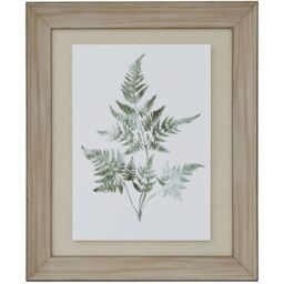 Bracken Fern Watercolour In Rustic Wood Frame - Brown - thumbnail 2