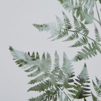 Bracken Fern Watercolour In Rustic Wood Frame - Brown