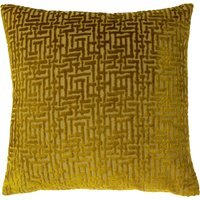 Delphi Velvet Jacquard Cushion - Gold - image 1