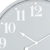 Wyld Haus Large 80cm Grey Minimalist Metal Wall Clock with White Numerals - Grey