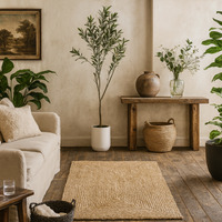Artificial Olive Tree in Ceramic Pot - Brown