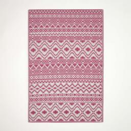 Homescapes Outdoor Rug Luxury Waterproof Reversible Recycled, Pink Tia Aztec - Pink / 270cm - thumbnail 5
