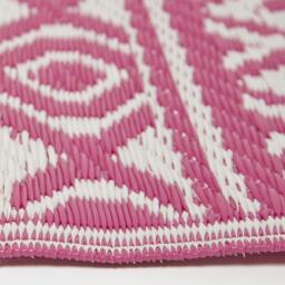 Homescapes Outdoor Rug Luxury Waterproof Reversible Recycled, Pink Tia Aztec - Pink / 270cm - thumbnail 3