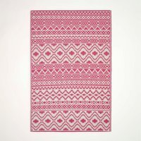 Homescapes Outdoor Rug Luxury Waterproof Reversible Recycled, Pink Tia Aztec - Pink / 270cm - thumbnail 1