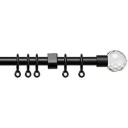 Exenteable Metal Curtain Pole 13-16mm - Black / 150 - 280 cm - thumbnail 2