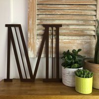 Personalised Metal lettering , Personalised Gift , Rusty Art Deco Letter M - Rusted