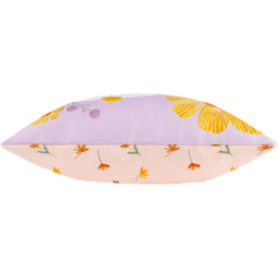 Wildflowers Country Outdoor Filled Cushion - Lilac/Peach - thumbnail 3