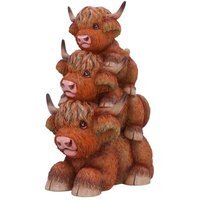 Highland Cow Totem Figurine - 17.5cm