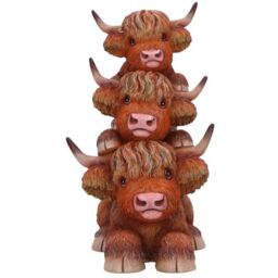 Highland Cow Totem Figurine - 17.5cm - thumbnail 2