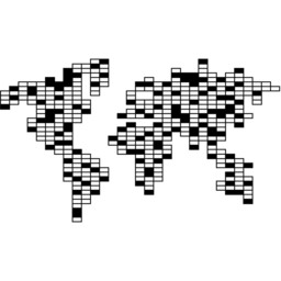 Pixel  Wall Art Metal Decorative Object - Black - Black - thumbnail 2