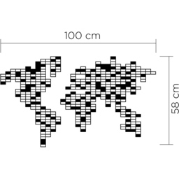 Pixel  Wall Art Metal Decorative Object - Black - Black - thumbnail 3