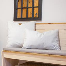 Rectangle Velvet Cushion - 60cm x 40cm - Cream - thumbnail 5