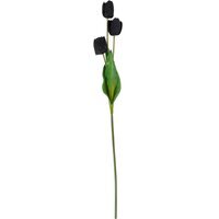 Set of 3 Tulip Artificial Flower Stems - Green