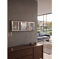 Black Contemporary Square Plastic Wall Mirror 25Cm - Blacky