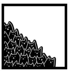 Meow  Wall Art Metal Decorative Object - Black - Black - thumbnail 2