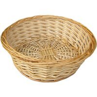 Split Willow Round Wicker Tray - Brown