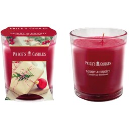Price's Merry and Bright Scented Jar Candle - Red - thumbnail 2