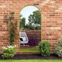 MirrorOutlet Garden Gold Metal Framed Arched Wall Mirror 160CM X 80CM - Gold - image 1