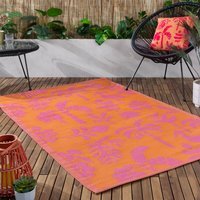 Marula Outdoor Indoor Recycled Rug - Orange/Pink - image 1