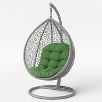Egg Chair Cushion, Luxury Hanging Basket Swing Chair Cushion - Olive Green