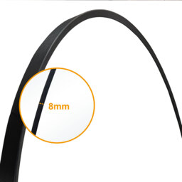 Round Black Framed Wall Mirror - Black / 70cm - thumbnail 2