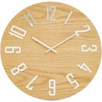 Vitus 40cm Dia Natural Wood Effect Wall Clock - Natural