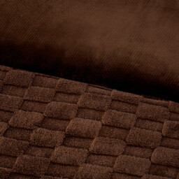 Dakota Checkerboard Fleece Duvet Set - Mocha / Single - thumbnail 3