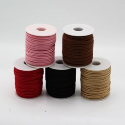 Pink Faux Suede Pendant Cord, Bulk Roll for Jewelry Crafts - Pink - thumbnail 3