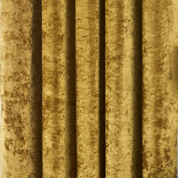 Verona Crushed Velvet Ringtop Eyelet Curtains - Ochre / 229cm / 137cm - thumbnail 4