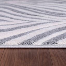 Valencia Modern Ogee Design Carved Area Rugs - Silver / 200x290 cm Rectangle - thumbnail 2